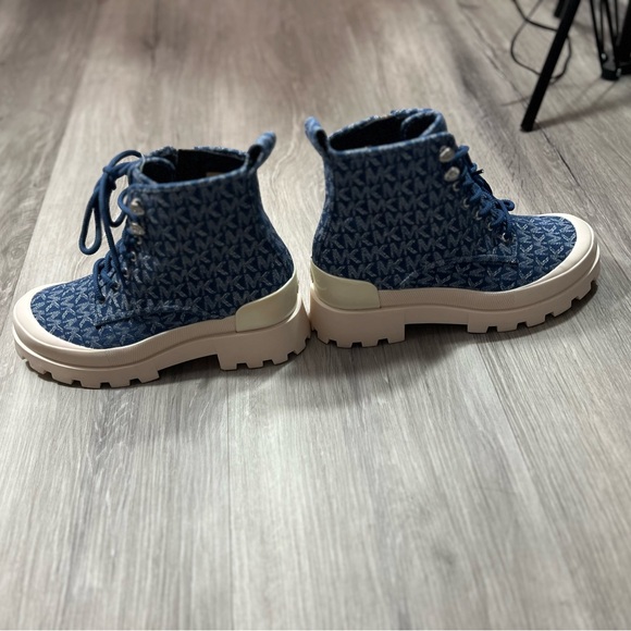 Michael Kors Payton Denim Jacquard Combat Boot ✨brand new✨No box - Picture 11 of 12